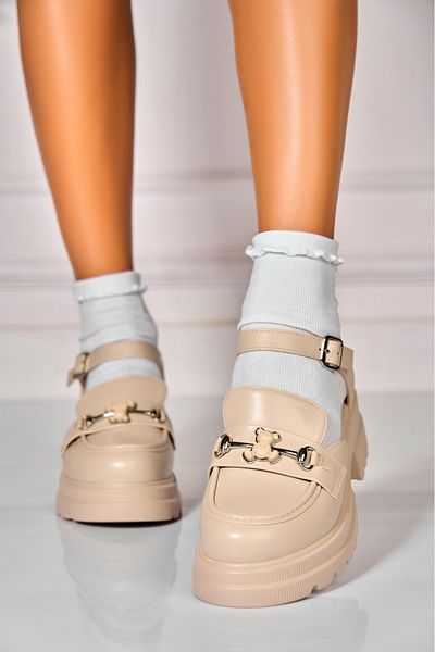 Joana Women's casual shoes Beige made of Alondra Eco-leather