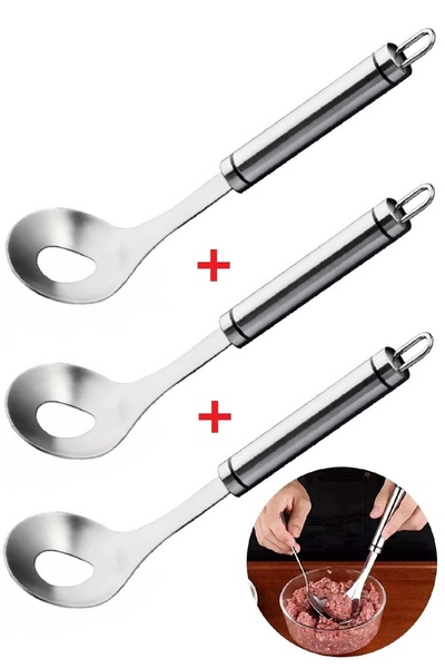 Tilbe Home Top Köfte Yapma Kaşığı Sulu Köfte Kıyma Et Sebze Pirinç Lokma Topu...