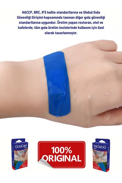 Octacare Blue Band-Aid with Metal Detector 200 Pieces (Package) (Isg and Ministry Required)