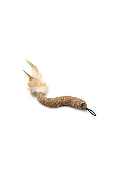 Beeztees Cat Fishing Rod Toy, with Sisal and Feathers, Can Be Used with 430300, 18cm Hnzrn