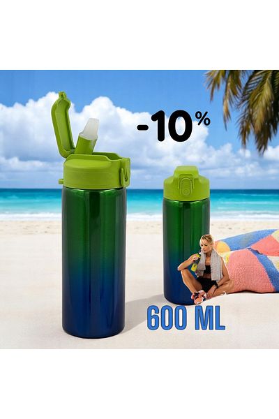 CEM HOME Stainless 304 Steel Sportsman Silicone Gasket Leakproof Water Bottle 600ml