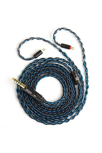 Choice 1.2m blackblue 2pin4.4 KBEAR ST12 8 core HiFi Earphone 4N OFC silver-plated Upgraded Cable 3.5/4.4