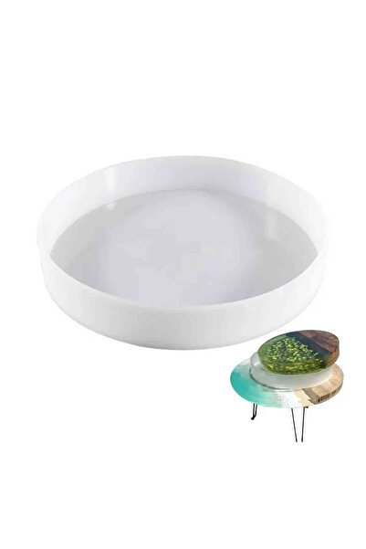 Eminonutoptanci Epoksi Silikon Yuvarlak YERLİ Sehpa Kalıbı 40 CM