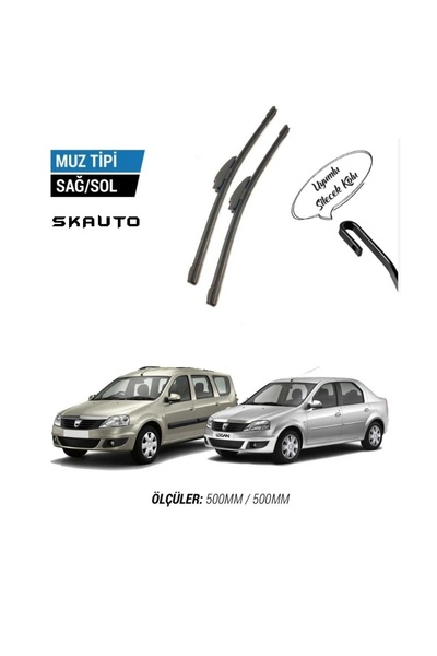 SKAUTO Dacia Logan Ön Cam Muz Silecek Takımı (2004-2013)