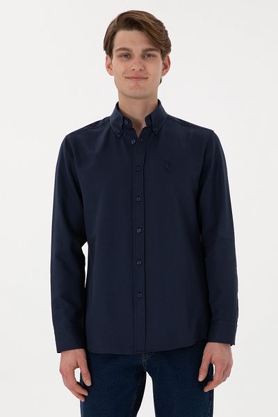 U.S. Polo Assn. База. Поло Асоциация Мъжка риза с дълъг ръкав, стандартна 2084126