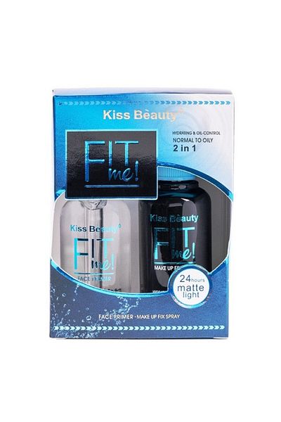 Kiss Beauty Set Machiaj, Primer a Spray Fixare, Kiss Beauty, Fit Me, Pentru Ten Normal, Mixt, Gras