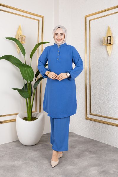 Nevayla Moda Blue Aerobin Υφασμάτινο Σετ – Διπλό (T0109)