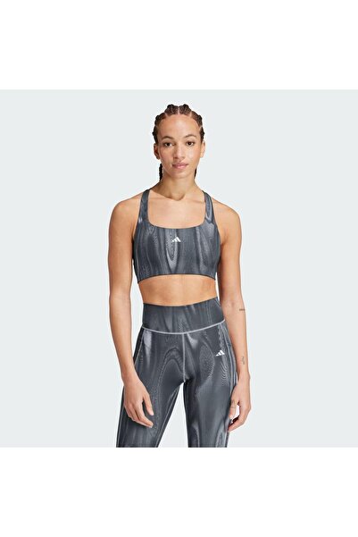 adidas Powerimpact Training Medium-Support 3-Stripes Kadın Büstiyer