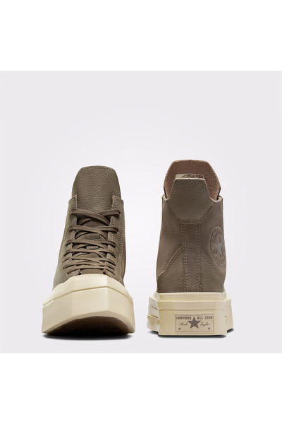 Converse Chuck 70 De Luxe Squared Unisex Haki Deri Platform Sneaker