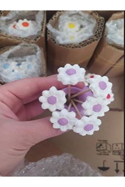 Genel Markalar Renkli Mini Vazo Çiçekli 6'lı Set, Şık ve Dekoratif Hediye Seçeneği