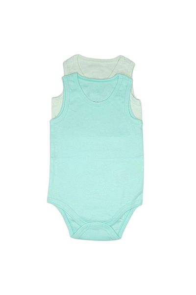 For My Baby Sleeveless Badi Baby Girl / Boy Undershirt with Snaps at the Bottom, Pack of 2