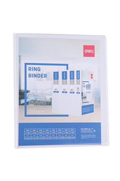 Deli مجلد حلقي أبيض E5613N