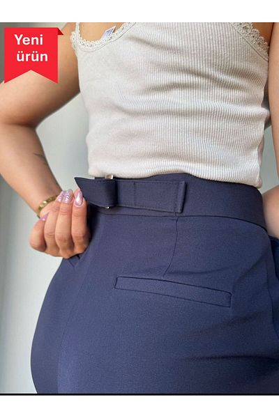 Shield Life Laci Summer Cloth Baggy Waist Buckle High Waist Pipe Leg Wide Leg Women's Pants Summer Special Pants