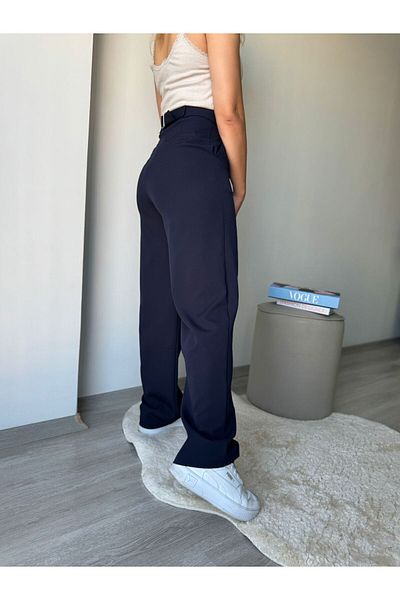 Shield Life Laci Summer Cloth Baggy Waist Buckle High Waist Pipe Leg Wide Leg Women's Pants Summer Special Pants
