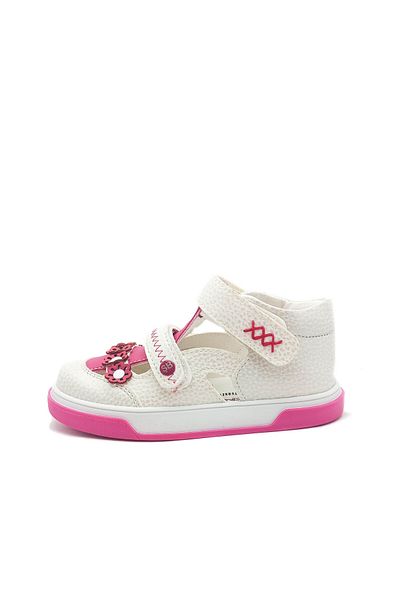 GDT Ayakkabı Şirin Young Red White Velcro Orthopedic Girl's Sandals