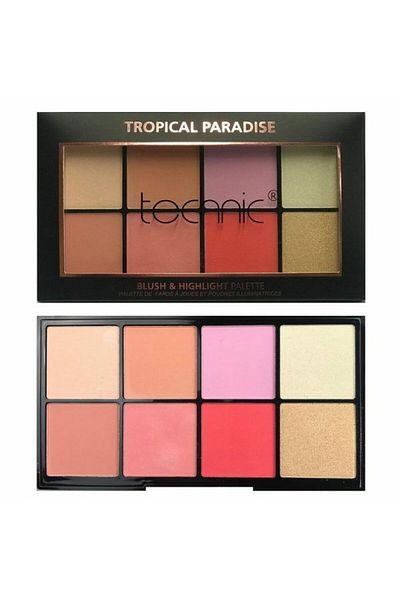 TECHNIC Paleta fard de obraz si iluminator Technic Tropical Paradise Blush Highlight Palette
