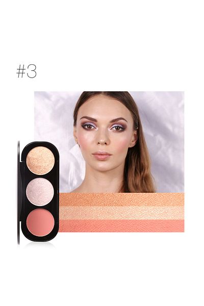 Focallure Paleta pudre iluminato jsou bronzer, Focallure Blush & Highlighter 03