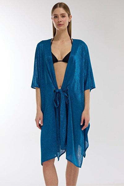 AYYILDIZ 5908 Petrol Blue Beach Dress