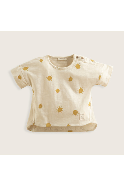 Chakra Tricou imprimat Ecru Golden Hour