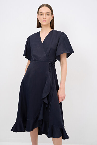 Love My Body Vıskon Volanlı Elbise