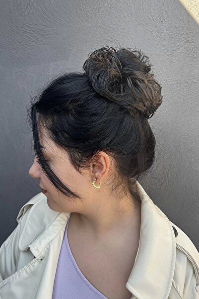TakıDolabı Μαύρο Χρώμα Πόρπη με εφέ Messy Bun