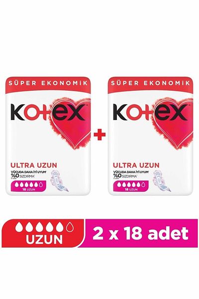 Kotex Ultra Quadro Long Pad 18 Li 2 Pack