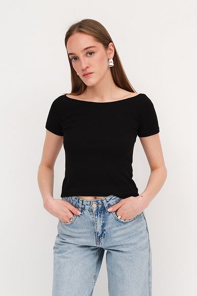 Addax Boat Neck Basic T-Shirt P1725