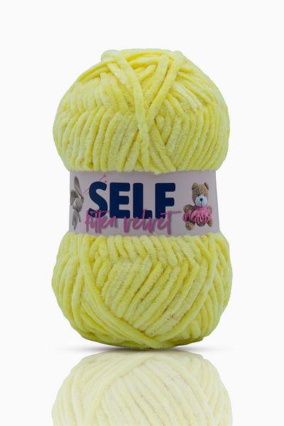 Self Lemon Yellow Velvet Rope Kitten Velvet Amigurumi Toy Blanket