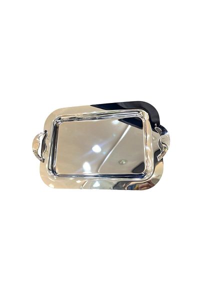 aljahwari Single Serving Tray Medium Nickel Silver