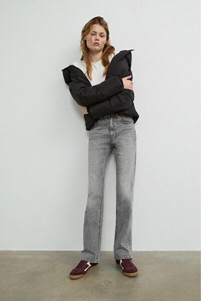 Stradivarius D98 düz paça vintage efektli kot