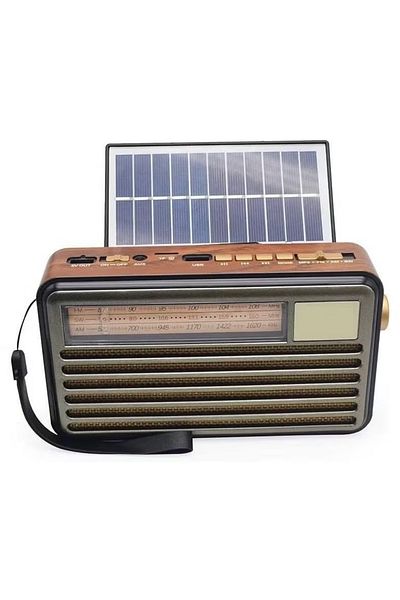 Denx راديو قابل لإعادة الشحن، ترانزستور AM FM بأفضل صوت، يعمل بالطاقة الشمسية/البطارية DX2436