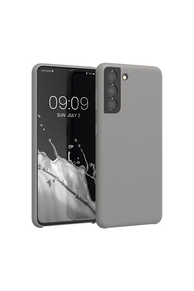 KWmobile Case For Samsung Galaxy S21, Gray, Silicone, 54056.155