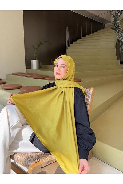 Mira İpek Diamond Pattern Jacquard Shawl