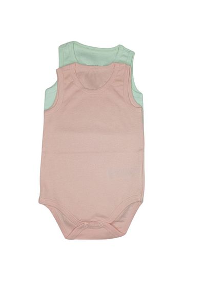 For My Baby Sleeveless Badi Baby Girl / Boy Undershirt with Snaps at the Bottom, Pack of 2