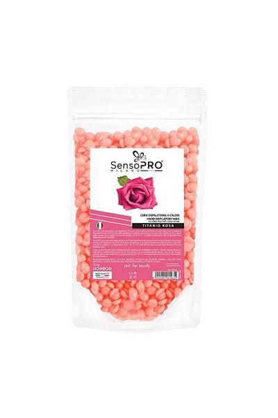 SensoPRO Milano Ελαστικοί κόκκοι κεριού αποτρίχωσης, SensoPro, Rose, 100 g