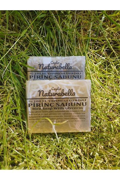 Naturabella 100% Natural Handmade Skin Whitening, 2 Pack Glycerin Rice Soap