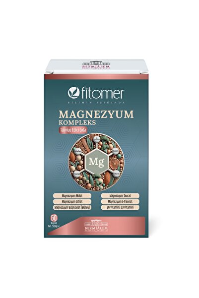 Fitomer FİTOMER MAGNEZYUM P5P B6 VİTAMİN VE D VİTAMİNİ 60 KAPSÜL