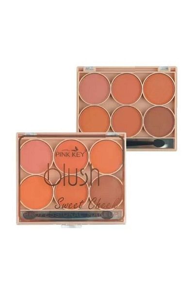 Makeup Paleta 6 farduri de obraz, Makeup, Pink Key Blush, Sweet Cheek, 02
