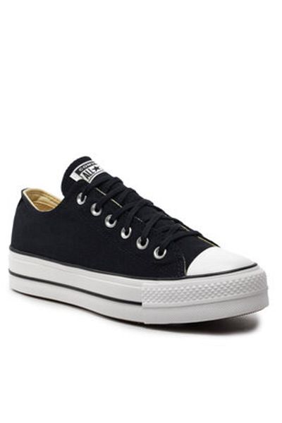 converse Adidași cu platformă pentru Converse Chuck Taylor All Star Lift Ox, Negru, Femei