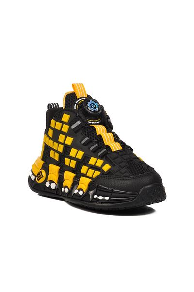 WALKWAY Yellow Fishnet Laced Ankle Length Boy's Sneaker 1974 F