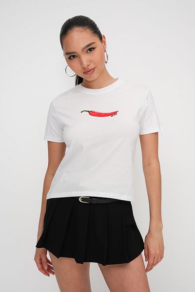 Addax Pepper Printed T-Shirt P10440 Shoes