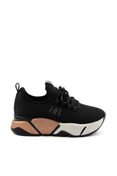 Bambi Siyah Altın Kadın Sneaker K01824212417