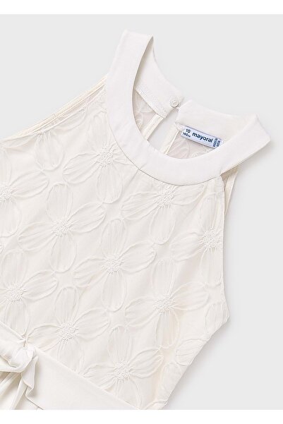 MAYORAL Girl's Jumpsuit Cream