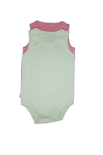 For My Baby Sleeveless Badi Baby Girl / Boy Undershirt with Snaps at the Bottom, Pack of 2