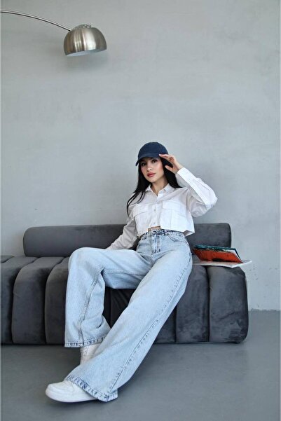 DENİKK Trend Unısex BAGGY Bol Kesim JEAN DENİM Palazzo Pantolon