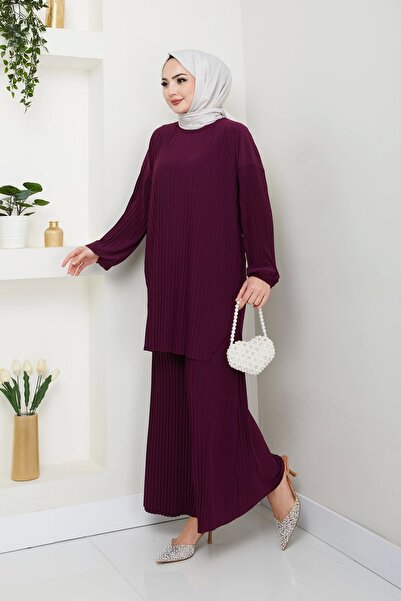 Moda MSK Double Suit with Piloseli Trousers Sandy Plum