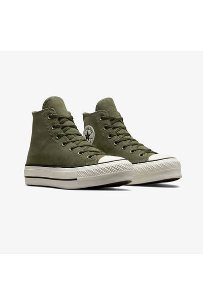 converse Παπούτσια πάνινα παπούτσια Chuck Taylor All Star Lift Unisex Green Suede Platform