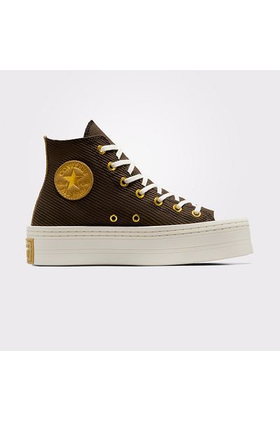 converse Pantofi maro pentru femei Chuck Taylor All Star Modern Lift Platform din velur