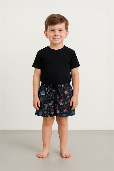MARKAPIA Black Mesh Swim Shorts for Boys