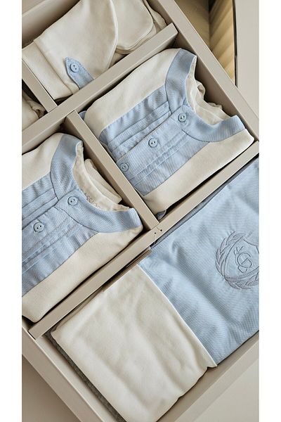 Cassiope Organic Cotton Baby Boy 10Pcs Hospital Release Newborn